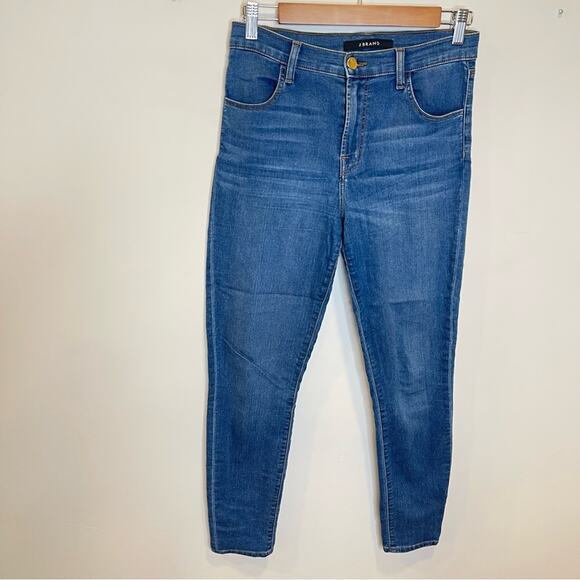 J Brand Alana High Rise Crop Medium Wash Blue Jeans - Picture 1 of 9